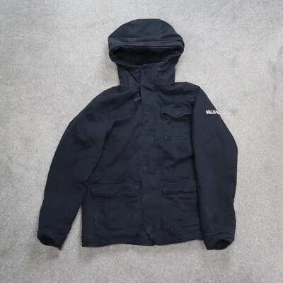 Hollister Hooded Jacket Men's Medium Full zip insulated Quilt lined Coat Parka - Image 1 of 4