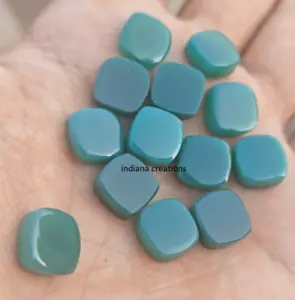 Lote de cojines de ónix verde 5 piezas con respaldo plano en ambos lados 10 mm -20 mm piedras preciosas de ónix natural - Imagen 1 de 6