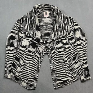 Juicy Couture Cardigan Sweater Medium Black White Wool Cashmere Rabbit Hair - Picture 1 of 10