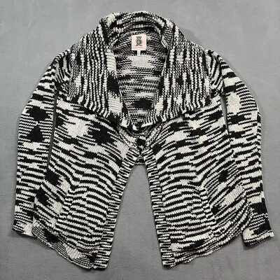 Juicy Couture Cardigan Sweater Medium Black White Wool Cashmere Rabbit Hair - Image 1 of 4