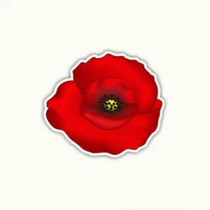 Beautiful Red Poppy Vinyl Sticker Waterproof Flower Decal for Laptops Bottles - Picture 1 of 11