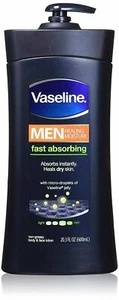 Vaseline Men Body & Face Lotion Fast Absorbing Healing Moisture, 20.3oz, 6 Pack - Picture 1 of 2