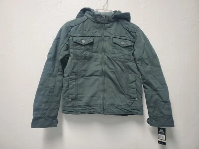 JAQUETA BOMBER XRAY BOYS - 100% ALGODÃO - CARVÃO - COM CAPUZ DESTACÁVEL - Imagem 1 de 4