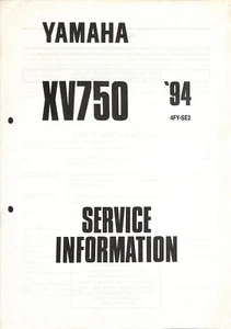 YAMAHA XV750 Virago ~ 1994 ~ Service Information NEW Workshop Manual 4FY-SE2 - Picture 1 of 2