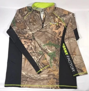 REALTREE Mens lightweight "dri-fit" Jacket Camo Scent-Factor size L Large A10 - Picture 1 of 6