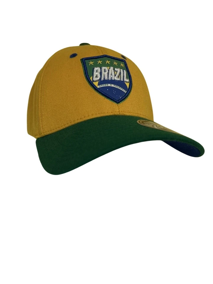 BRAZIL Futbol Soccer ZEPHYR STRETCH FIT Z HAT CAP FIFA WORLD CUP NWT XL - Image 1 of 4