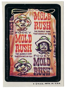 Topps Wacky Packages 1974 sexta serie 6 goma de mascar Mold Rush ex+/nm- - Imagen 1 de 1