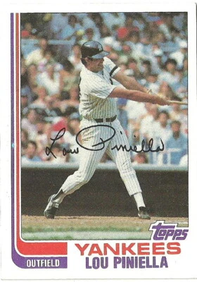 LOU PINIELLA NEW YORK YANKEES #538 - TOPPS NM-MT 1982 - Image 1 of 2