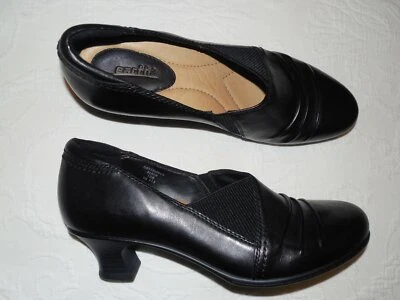 EARTH Day Tripper Black Leather Heels - 10 B - NEW - Image 1 of 4