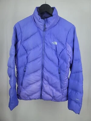 Chaqueta de plumón para mujer The North Face 700 Dot Matrix azul/púrpura cremallera talla M Foto 1 de 4