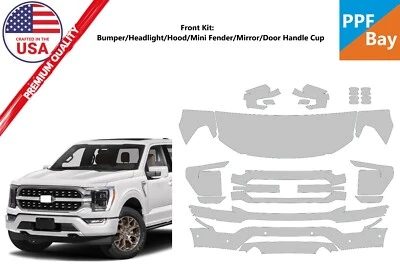 Película de protección de pintura PreCut KIT PPF para Ford F-150 XL/XLT/Plati/King R 2021-2023 Foto 1 de 4