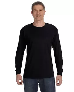 Hanes Adult 6.1 oz. Authentic-T Preshrunk Cotton Long-Sleeves T-Shirt 5586 S-3XL - Picture 1 of 16