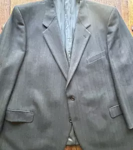 Vintage italienische ungarische Wolle 66 R XXXL Herringbone DUNKELBLAU Jacke - Bild 1 von 11