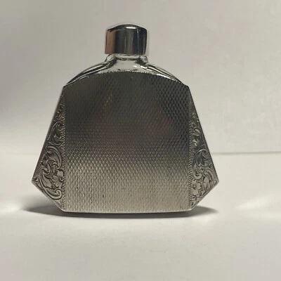 1920s 800 Silver Over Glass Perfume Bottle With Cap 923200 - Image 1 of 4