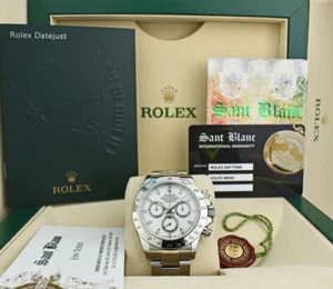 ROLEX - Vintage 40mm Stainless Steel DAYTONA White Index Dial 116520 SANT BLANC - Picture 1 of 10