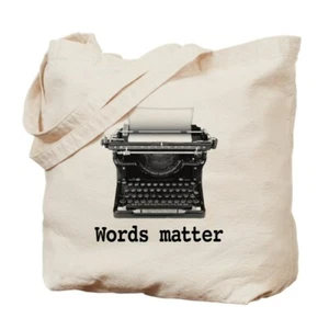 CafePress Words Matter Natural Canvas Tote Bag, Cloth Shopping Bag (1620900642) - Picture 1 of 19