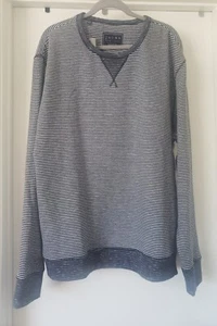 New JACHS NEW YORK Navy Stripe Crewneck Sweatshirt Sweater Size 2XL Cotton Poly - Picture 1 of 6