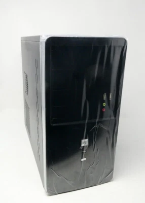 Ark CS-PN03 mATX Mini Tower PC Case w/ 500W PSU, 2×5.25″ Bays – Black - Image 1 of 4