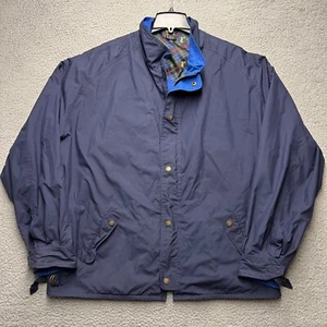 Wilson Golf Jacket Mens 2XL Blue Windbreaker Full Zip Lined Long Sleeve Pockets - Picture 1 of 15