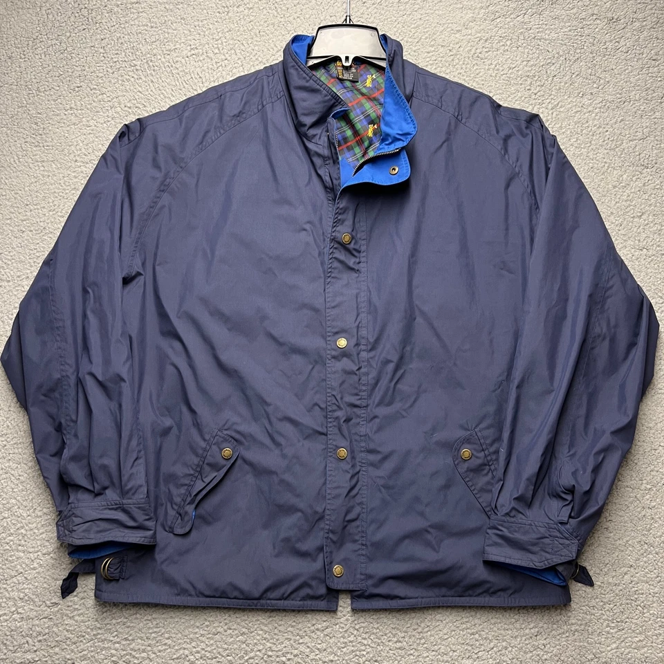 Wilson Golf Jacket Mens 2XL Blue Windbreaker Full Zip Lined Long Sleeve Pockets - Image 1 of 4