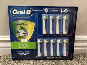 Oral-B Max Clean Floss Action Refill Brush Head 9 Pack - New/ Sealed - Picture 1 of 2