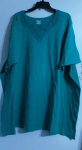 Maglione donna LIZ & ME manica corta cotone pullover estivo blu tunica top.taglia 4x - Foto 1 di 9