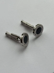 Montblanc Star Cufflinks Platinum Plated Onyx - Picture 1 of 5
