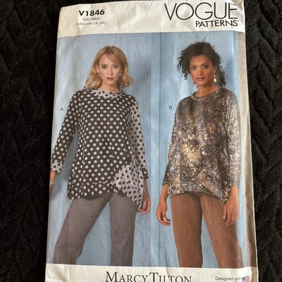 Vogue V1846 мисс XS - XXL Marcy Tilton пуловер топы UNCUT шитья узор новый - Изображение 1 из 3