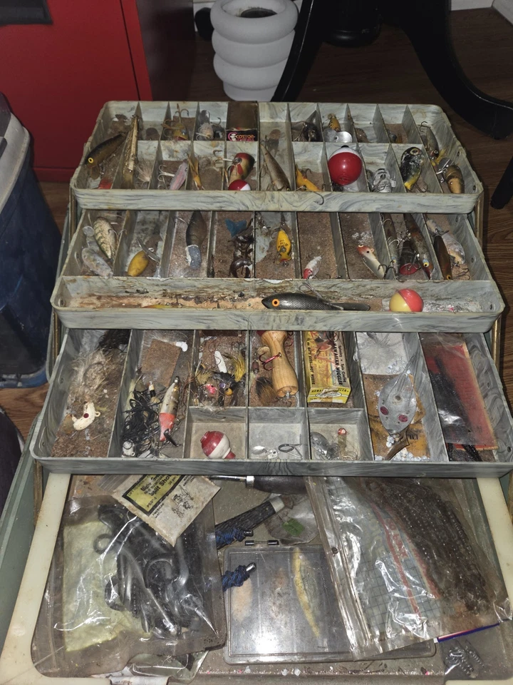 Grandpa's Vintage Tackle Box (Loaded) - Image 1 of 2