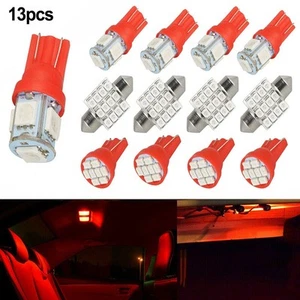 LED Lights Quality. Red 13pcs And Plate Bulbs Car Dome For High Interior - Picture 1 of 12