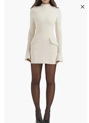 Mini Vestido HOUSE OF CB 'Mahalia' Vintage Crema/Talla M-US 6-8/LJ2614 Foto 1 de 4