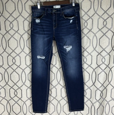 Pantalones de mezclilla Mudd para mujer talla 13 azul tiro bajo ajustados elásticos FLX Foto 1 de 4