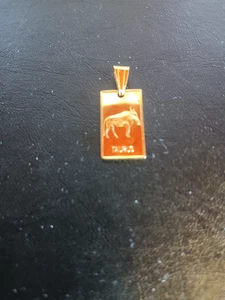 9ct Gold Taurus Star-sign Zodiac Charm Pendant. New - Picture 1 of 6