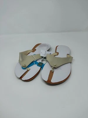 Женские золотистые сандалии-шлепанцы Mad Love Vada с металлическим ремешком размер 7 - Изображение 1 из 3