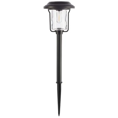 Hampton Bay Laurelview Solar LED Filament Metal Pathway Light with Glass Lens - Image 1 of 4