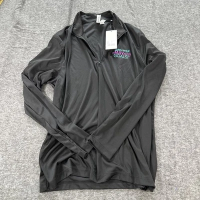 Camarilla Mujer Negra Mangas Largas 1/4 Cremallera "Alcanza tus aMAYzing Goals" Talla L Nueva con Etiquetas Foto 1 de 4