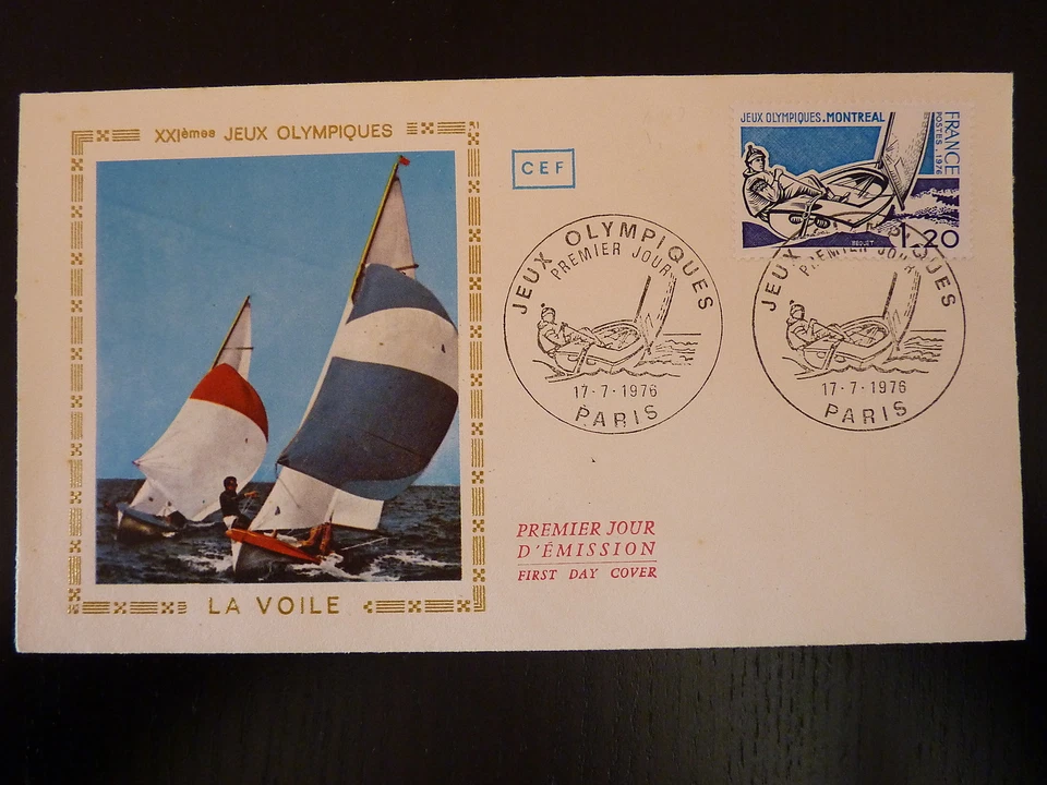 France Premier Day FDC Yvert 1889 All Games Olympic Sailing 1,2F Paris - Image 1 of 1