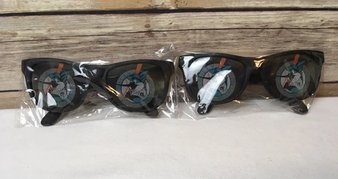 2 Vintage Florida Marlins Billy The Marlin Novelty Glasses Sun Glasses Alamo NOS Cover