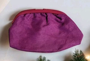 Bolso clutch púrpura vintage hecho en Italia para mujer nuevo sin etiquetas - Imagen 1 de 8