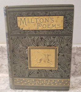 Antique & Rare 1880 Book "Milton's Poems", The Poetical Works Of John Milton, VG - Picture 1 of 16