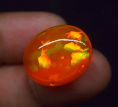 Cabochão 21x17x7,5MM AAA+ Natural Laranja Etíope Forma Oval Pedra Preciosa Solta Para - Imagem 1 de 4