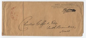 c1850 Washington DC navy dept free frank Wm. Sinclair bureau provisions [ST.150] - Picture 1 of 3