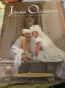 Vtg Hardanger Embroidery Pattern Book Joyous Occasions Wedding Baptism New Baby - Picture 1 of 14