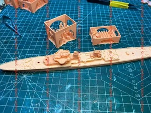 3d Printed 1/700 French La Galissonniere Cruiser(full Hull/waterline) - Picture 1 of 8