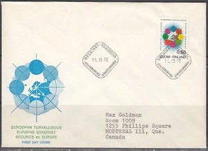 Finland Scott 523 FDC - European Security Conference - Picture 1 of 1
