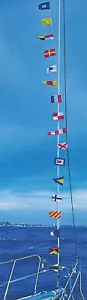 Marine International Code Flags Labels String Of Pennantst Boat Yacht Sailboat - Picture 1 of 2