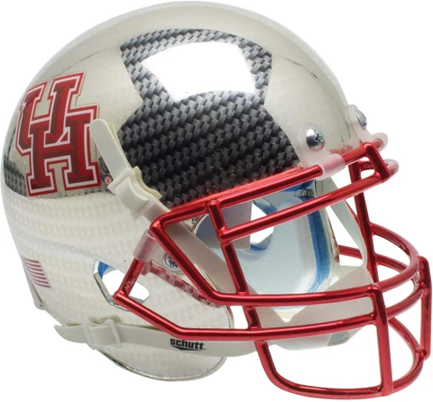 Houston Cougars Schutt Aqua Silver Mini Football Helmet - Fanatics Cover