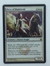 MTG Magic FOIL Hero of Bladehold Mirrodin Besieged Prerelease Promo NM