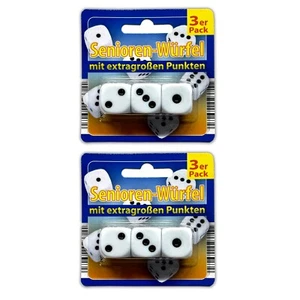6x XL Augenwürfel Set Große Spielwürfel Senioren Würfel Knobel - Bild 1 von 2