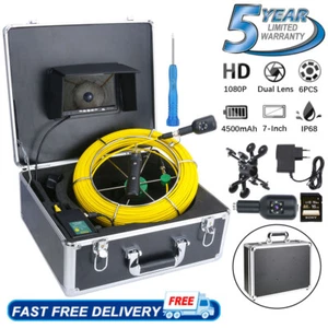 Cámara de alcantarillado 7" pantalla IPS doble lente cámara de inspección de tuberías - Imagen 1 de 26